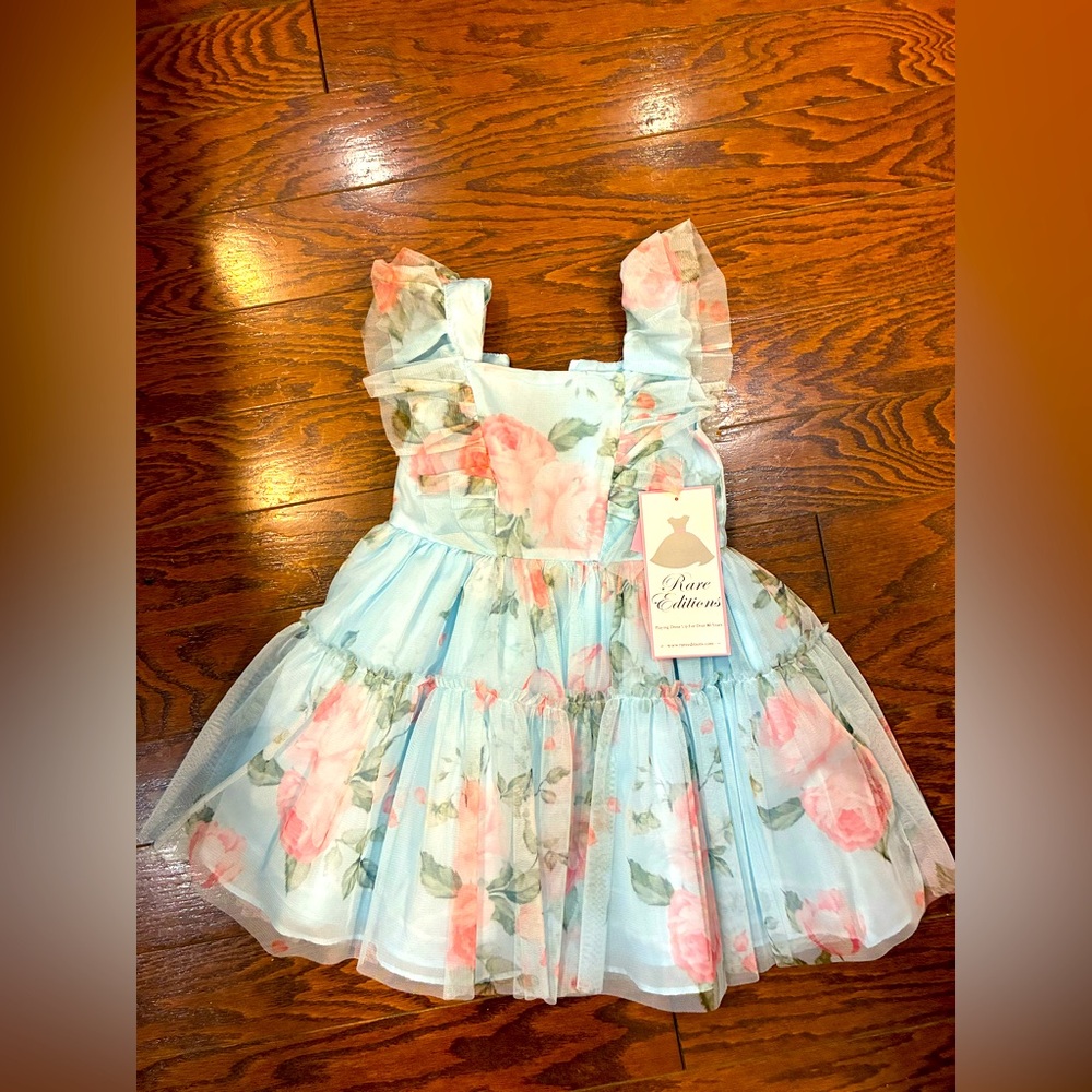 Floral Ruffle Dress by Rare Editions.